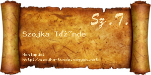 Szojka Tünde névjegykártya